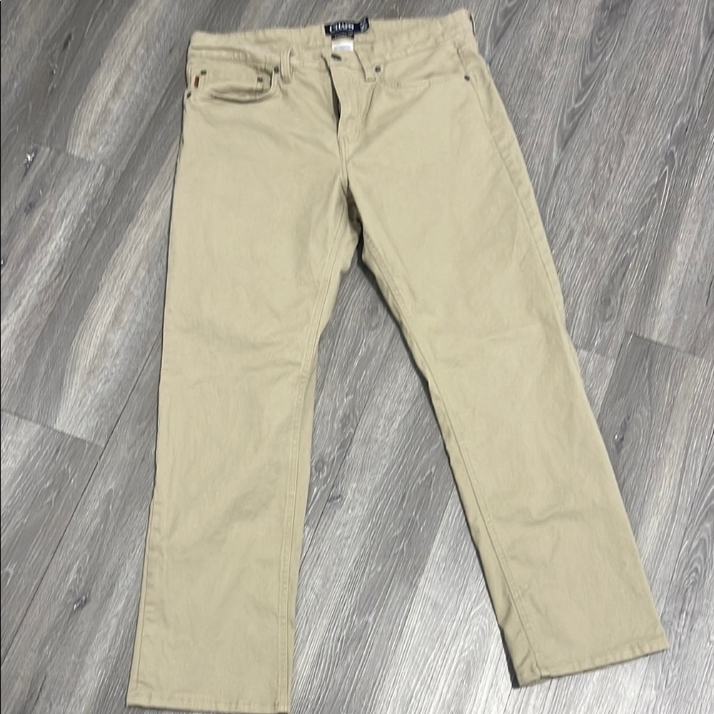 Chaps Men’s Tan Straight Jeans Classic Style